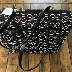 Kate Spade Black and White Tote Baby Bag